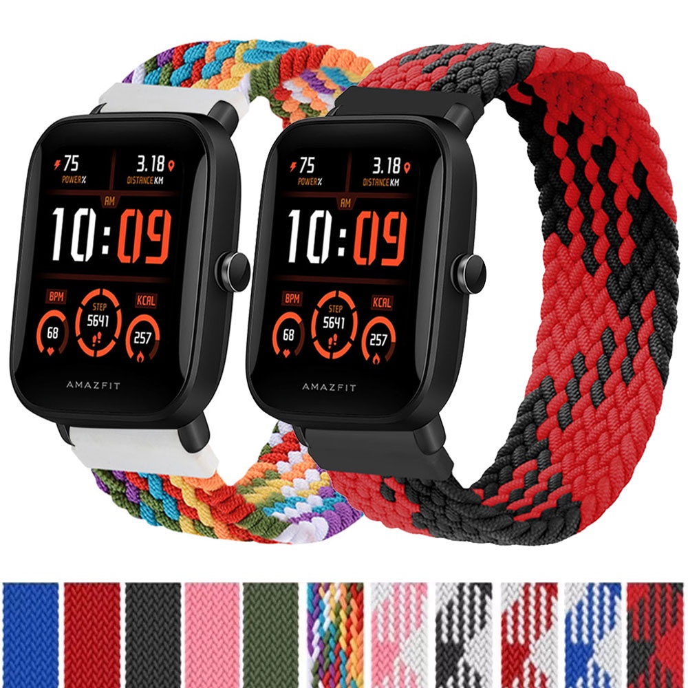 Dây đeo sợi Nylon 20mm cho đồng hồ thông minh Huami Amazfit Bip U Pro Xiaomi Amazfit Bip S Lite GTS 2 Mini GTR 42mm