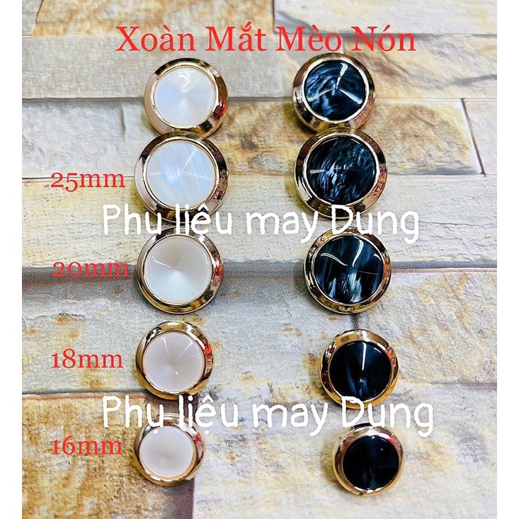 Nút xoàn mắt mèo nón