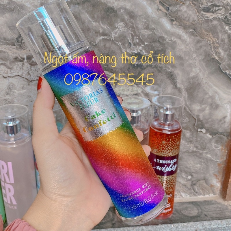 Xịt thơm nước hoa body Vic 236ML nắp trong