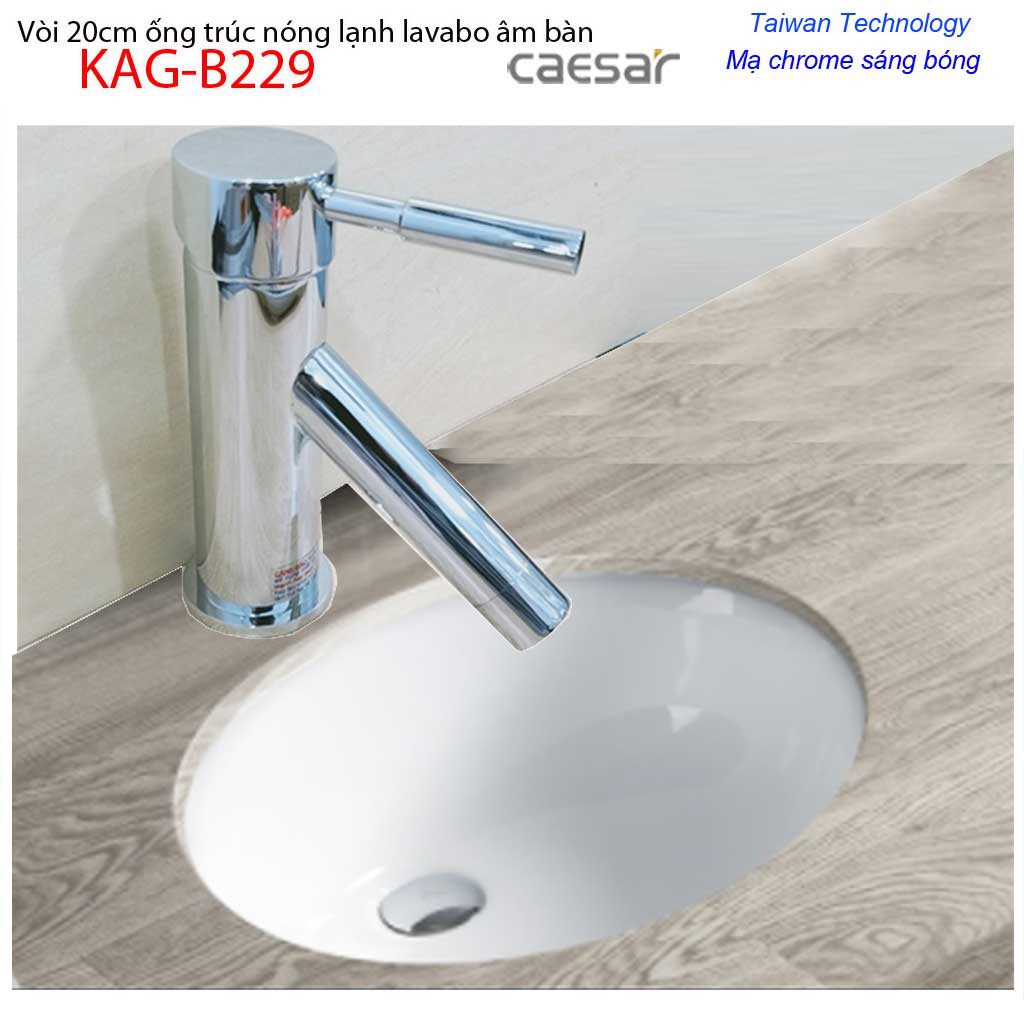 Vòi lavabo Caesar KAG-B229C-20cm chiết khấu giá tốt chất lượng tốt, vòi ống trúc Caesar nóng lạnh