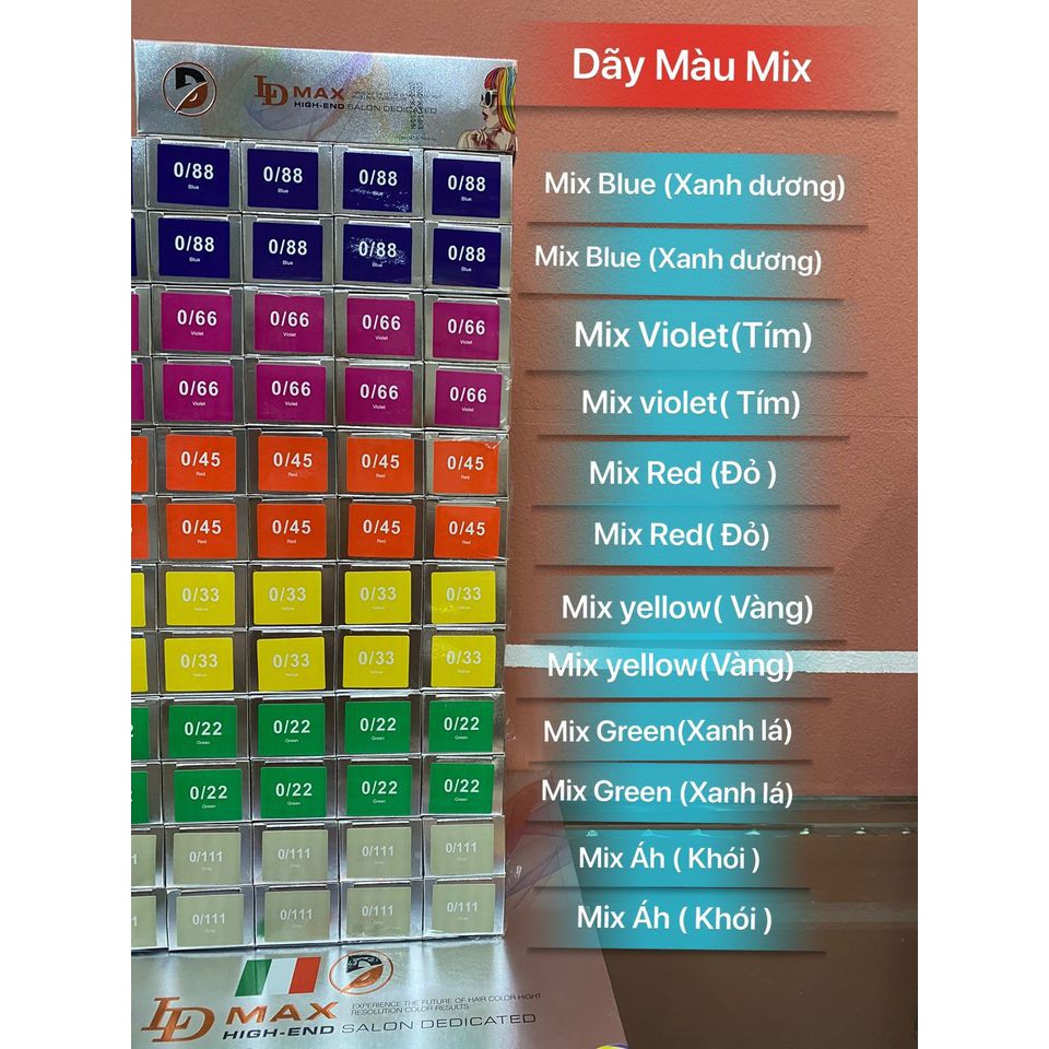 (GIÁ SĨ) THUỐC NHUỘM TÓC LDMAX DÃY MÀU MIX - GIÁ SALON KHÔNG TẶNG OXY