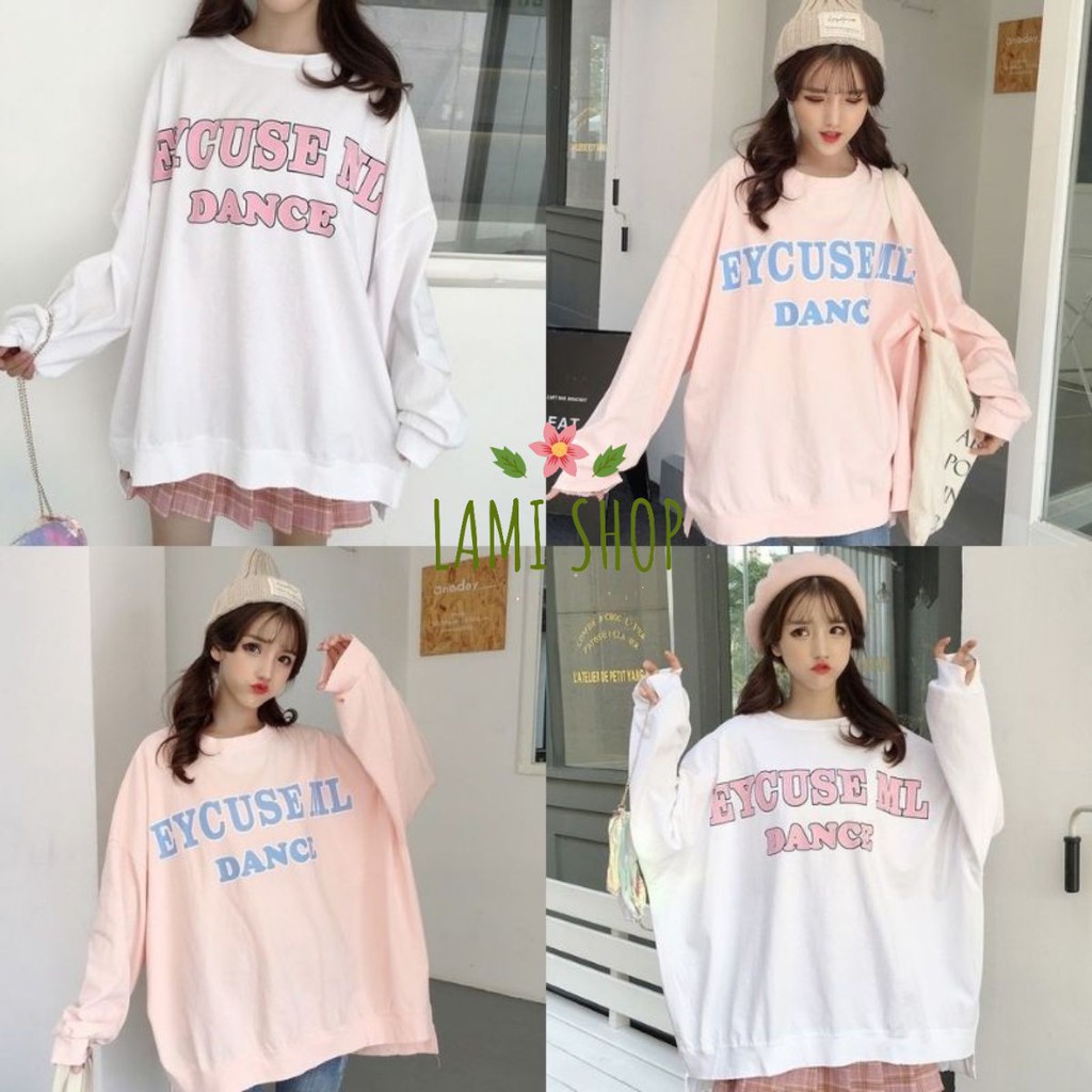 Áo tay dài nữ EXCUSE ME form rộng