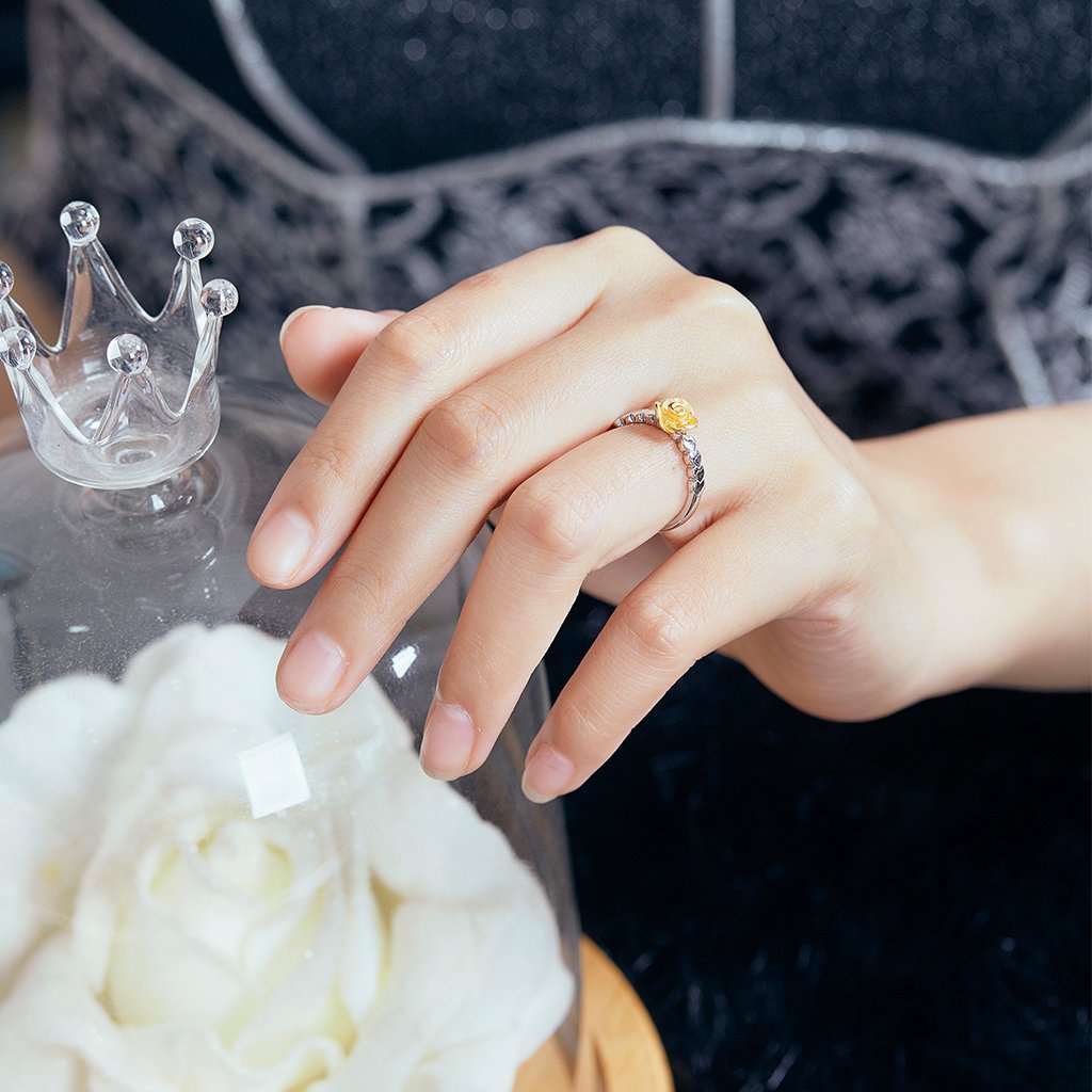 PRIMA Nhẫn Vàng 24K - BST Rose 112 - Hoa Hồng vàng - 112R0714
