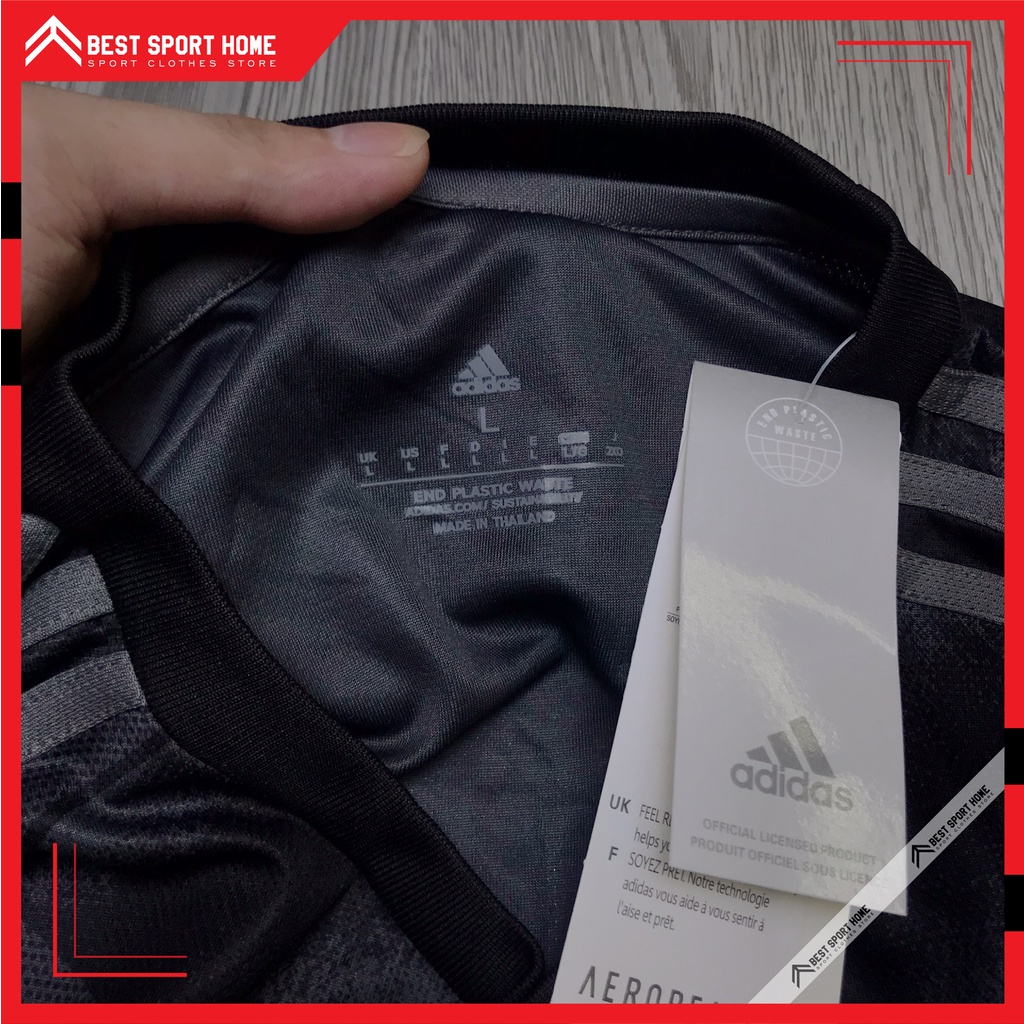 Set quần áo bóng đá Arsenal sân khách Logo thêu 2022/23 - Vải Climacool màu đen form Âu - In ấn tên số theo yêu cầu