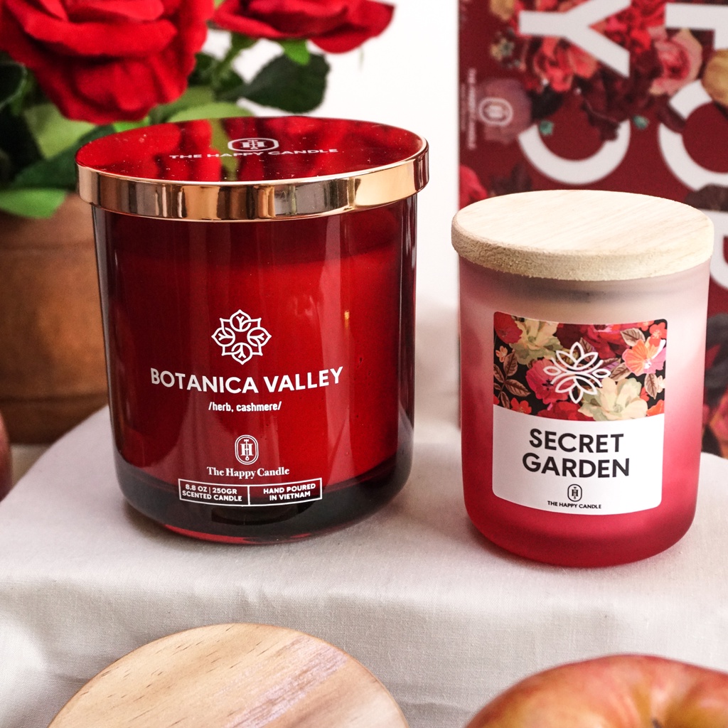 120gr, Nến thơm phòng sáp thơm cao cấp 100% thiên nhiên, Vietnam sceted candle cup - SECRET GARDEN 4oz - THƠM DECOR