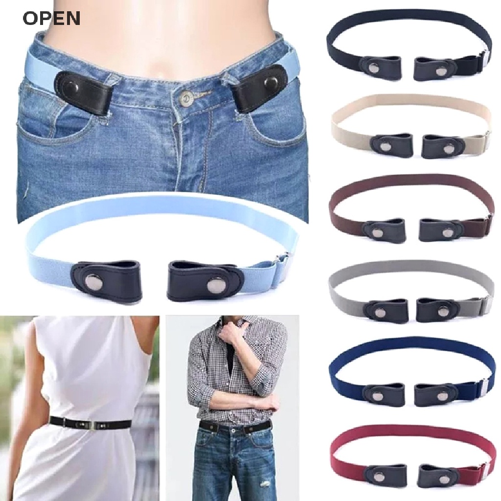 Op Thắt Lưng Unisex Không Khóa Co Giãn Vô Hình Cho Quần Jean No Bulge Hassle Band my