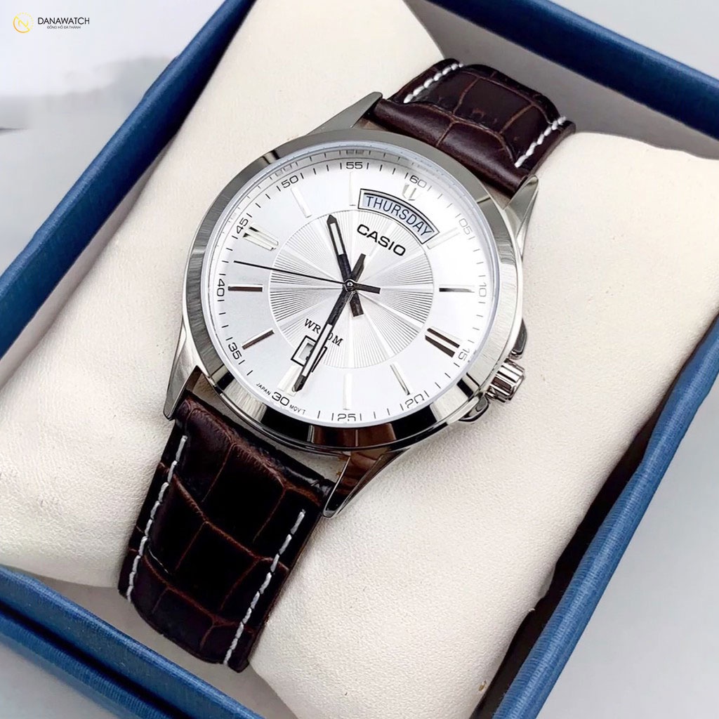 Đồng Hồ Casio MTP-1381L-7AVDF | Nam | Dây Da | 3 Kim | Chống Nước WR50M