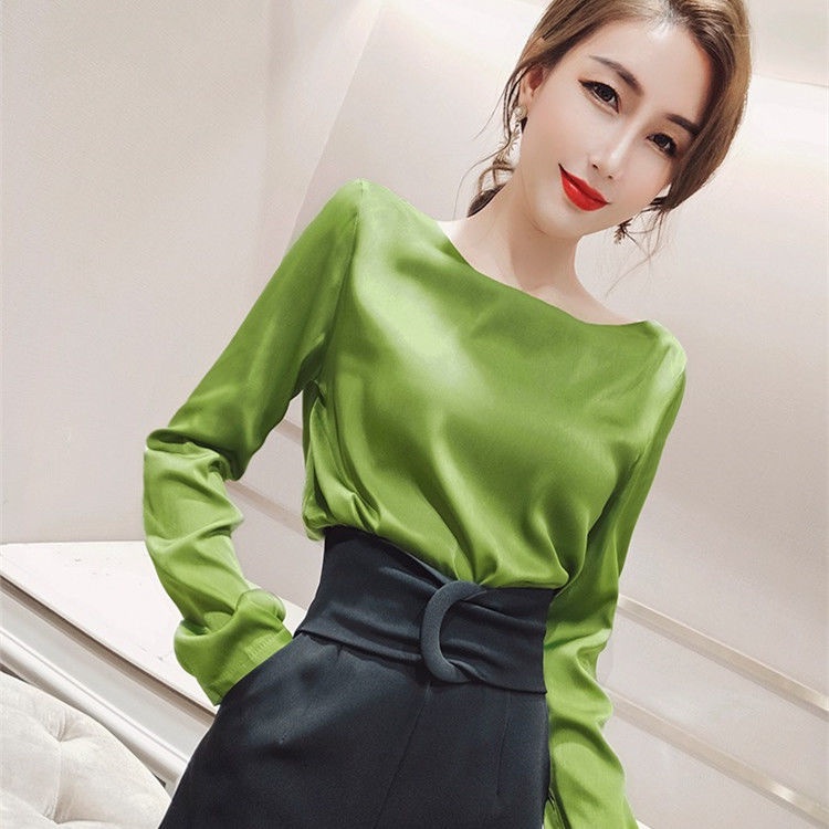 Áo Sơ Mi Tay Dài Cổ Cao Phong Cách Phương Tây Thời Trang Quyến Rũ Dễ Phối Đồ Dành Cho Nữ