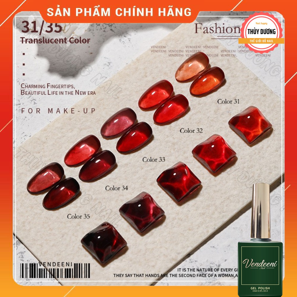 [31 - 35] Sơn gel Vendeeni chính hãng màu thạch 15ml