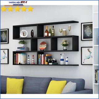 Kệ chữ s treo tường 3 tầng cỡ lớn 120 x 75 x 20 cm ks12