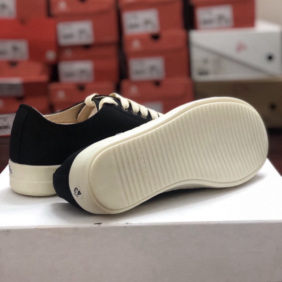 Giày sneaker Rick Owen cổ thấp cao cấp full box để thơm hương vani, giày thể thao nam nữ màu đen trắng tăng chiều cao M7