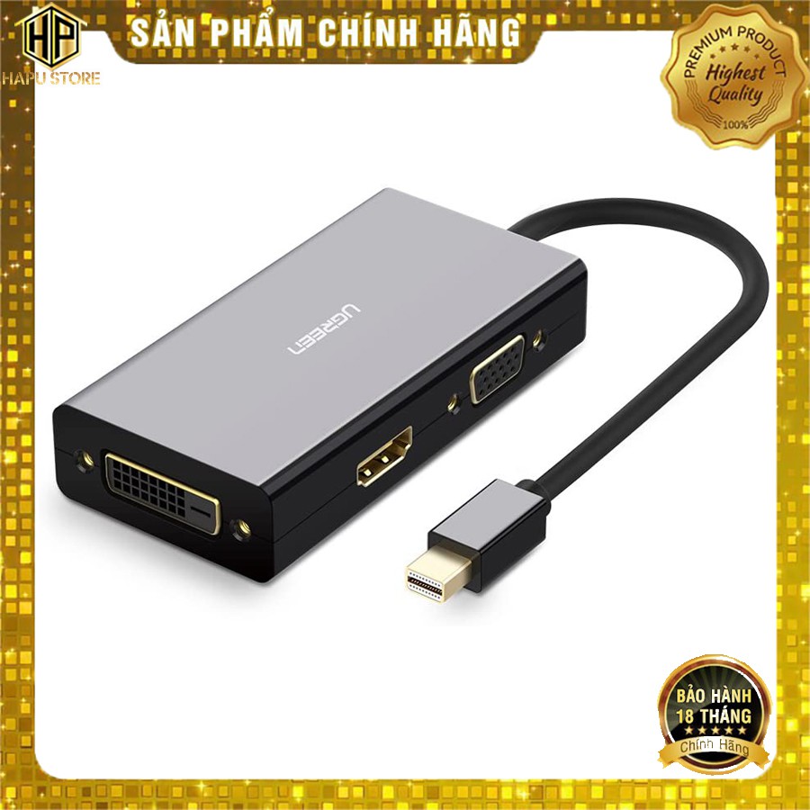 Cáp Chuyển Mini DisplayPort sang HDMI - VGA - DVI 24+1 Ugreen 20417 - 20418 - Hapustore