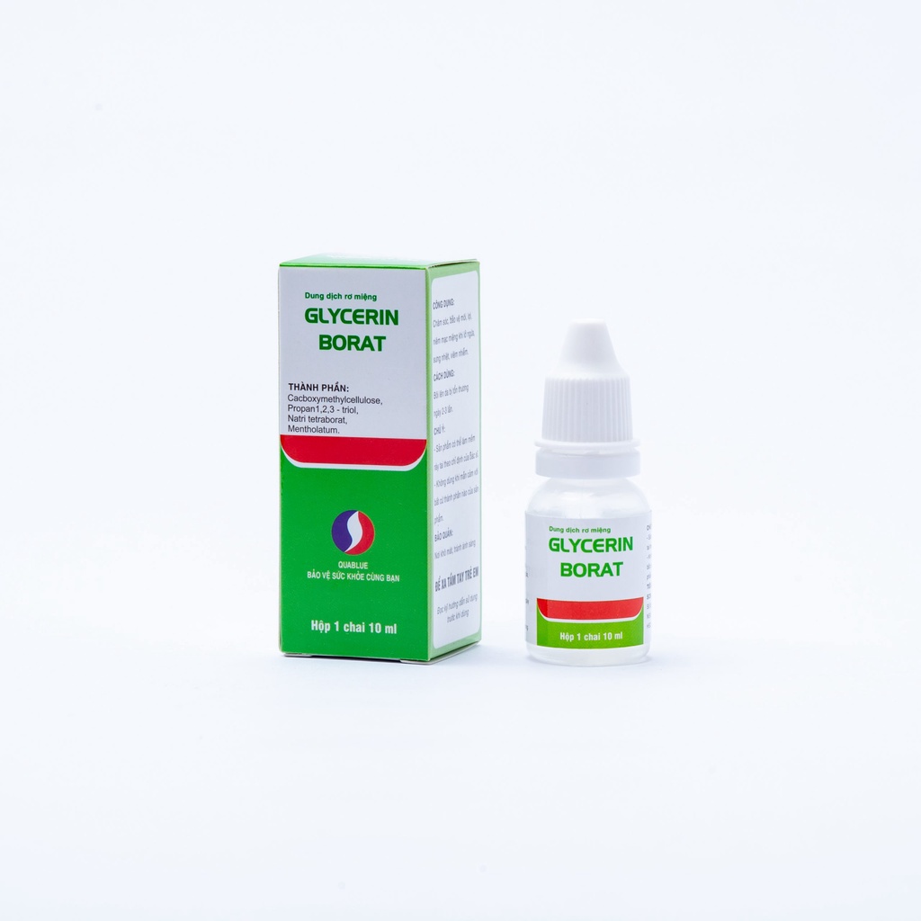 GLYCERIN BORAT - Hộp 1 chai 10ml - bôi miệng, lưỡi
