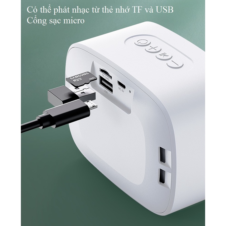 Loa Bluetooth mini Yoobao M2 hỗ trợ cắm usb thẻ nhớ TF, ghép đôi TWS ,Công suất 3W âm thanh sống động
