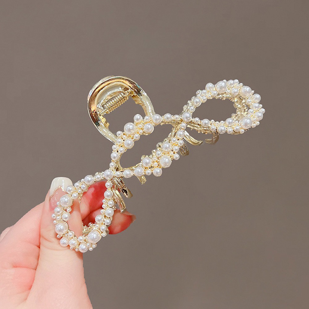 Kẹp Tóc Hình Nơ / Thiên Nga Thời Trang Hàn Quốc Cho Nữ timetunnel