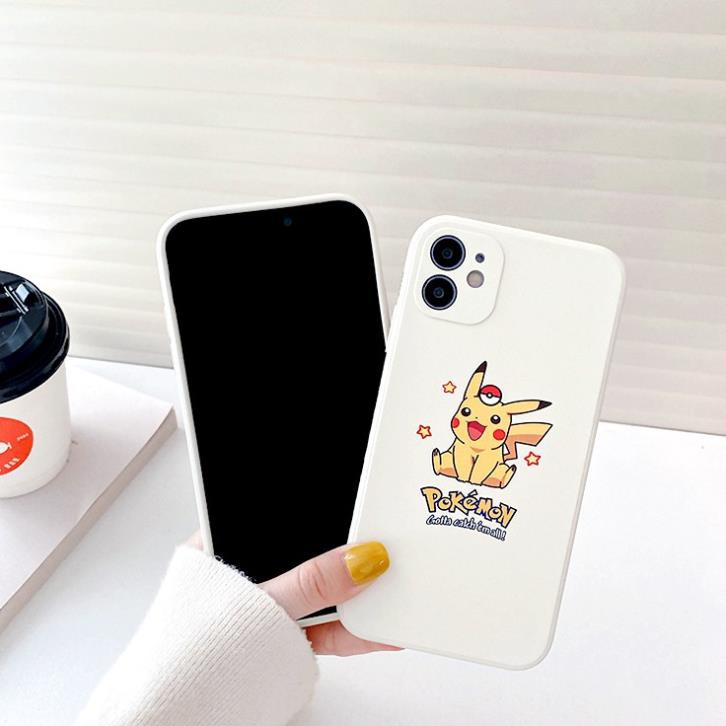 Ốp lưng iphone Pika & Psyduck cạnh vuông hình BVC 5s/6/6plus/6s/6splus/7/7plus/8/8plus/x/xr/xs/11/12/pro/max/plus/promax