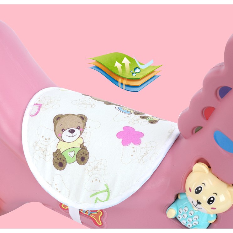 Trẻ em cưỡi ngựa Đồ chơi trẻ dễ thương Hoạt hình tinh tế xe trượt Món quà sinh nhật cho Nhà tại nhà Autumn063