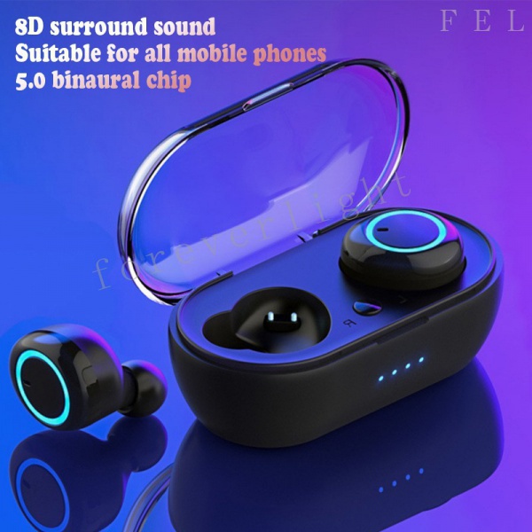 Tai Nghe Không Dây Y50 TWS Bluetooth 5.0 Chống Thấm Nước Khử Ồn Có Mic Cho Điện Thoại Thông Minh IOS Android