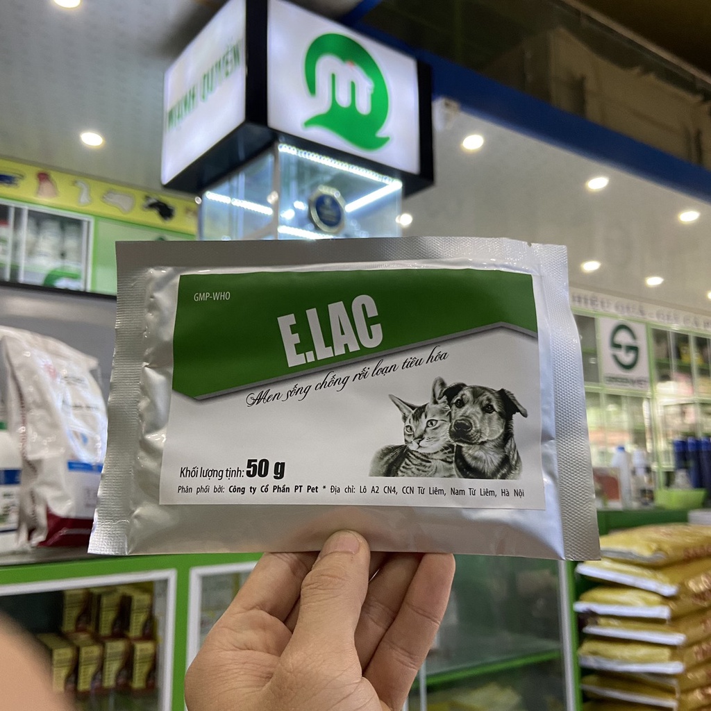 Men hỗ trợ tiêu hoá ELAC cho chó mèo - 50G