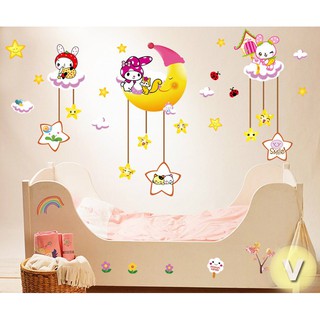 Decal dán tường Thỏ trăng