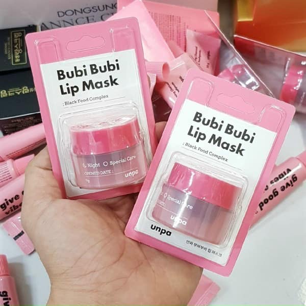 Mặt Nạ Ngủ Môi Dưỡng Ẩm, Làm Mềm Môi Unpa Bubi Bubi Lip Mask 9g