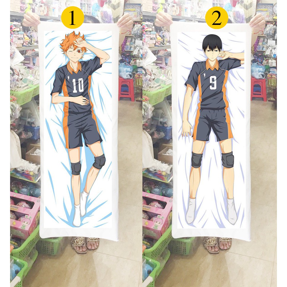 Gối ôm dài Haikyuu 1m x 40cm có ruột bông (Tặng 1 poster hoặc 1 huy hiệu)