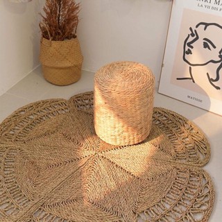 Thảm cói hoa decor, trang trí nhà cửa (Giá siêu rẻ, HÀNG LOẠI 1)
