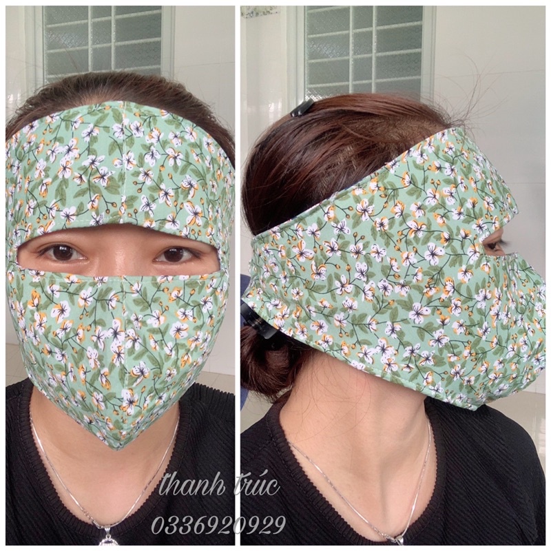 💥KHẨU TRANG tam giác💥CHE CHẮN/CHỐNG NẮNG TOÀN MẶT/TRÁN/TAI siêu mát