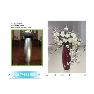 Bình hoa composite dáng bom thon cao 72cm