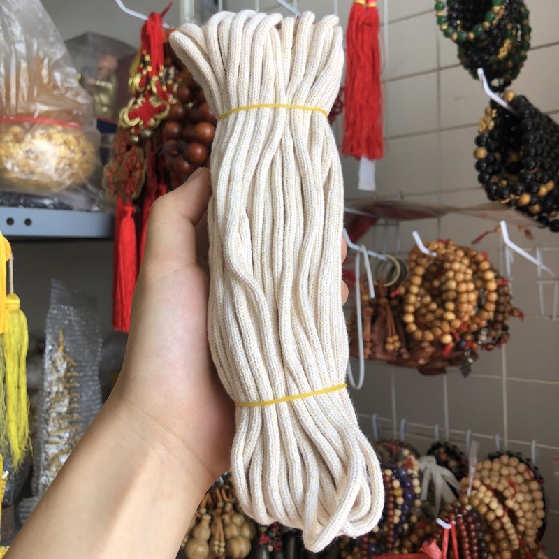 Shop phật giáo_23 _1 cuộn tim đèn - bấc đèn thắp dầu - dây dẫn dầu