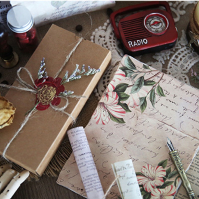 Set 24 Miếng Dán Trang Trí Sổ Tay Phong Cách Vintage