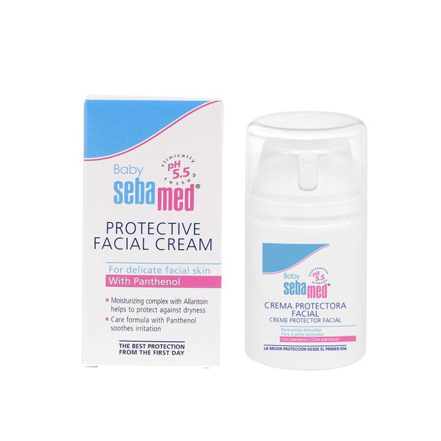 Kem bảo vệ da hỗ trợ điều trị chàm sữa cho bé Sebamed pH5.5 Baby Protective Facial Cream 50ml