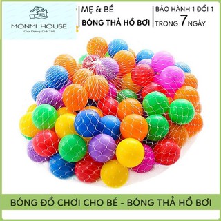 Set bóng nhựa đồ chơi cho bé, bóng nhựa nhà bóng, hồ bơi - an toàn cho bé
