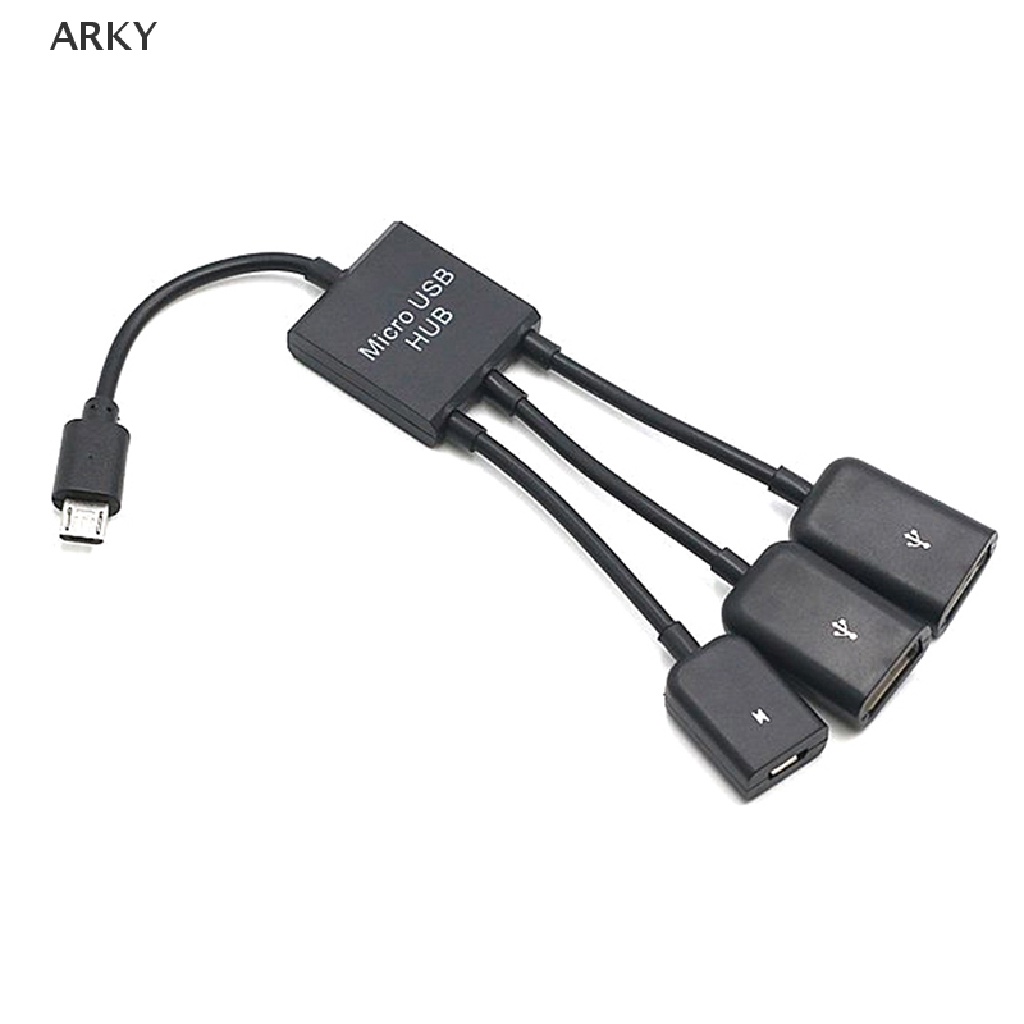 Dây Cáp Chuyển Đổi 3 Trong 1 Từ Đầu Cắm Micro USB Type C Sang Cổng Cắm USB 2.0 OTG