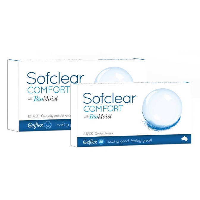 Kính Áp Tròng Contact Lens Không Màu 1 Ngày Gelflex Daillies Clear ( xé lẻ 2 miếng cận thị -3.50)