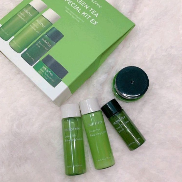 [CHÍNH HÃNG] Bộ kit dưỡng da trà xanh Innisfree 4 món