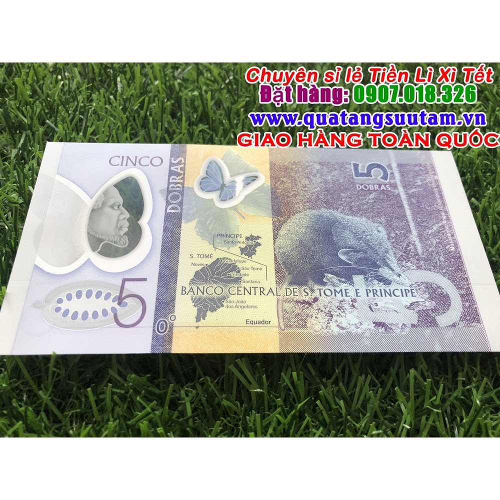 Lì xì Tết tờ tiền hình con chuột Sao Tome polyme may mắn, tặng bao lì xì sang chảnh