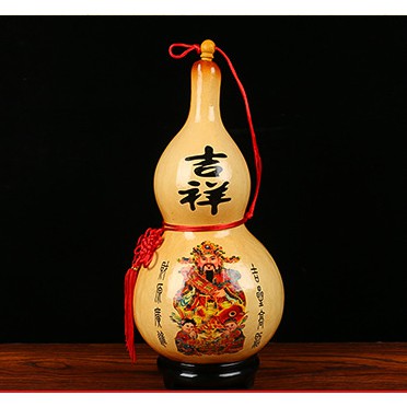 Quả hồ lô cầu con, vật treo phong thuỷ thu hút tài lộc, kèm nắp và dây kết đồng tâm loại to (sẵn hàng) | BigBuy360 - bigbuy360.vn