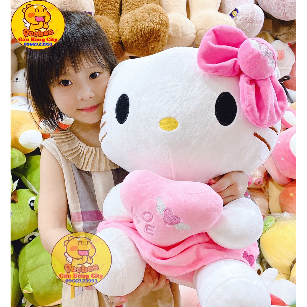 Gấu Bông Mèo Hello Kitty Váy Hồng Mềm Mịn Cao Cấp Quà Tặng Cho Bé Ý Nghĩa Gấu Bông City