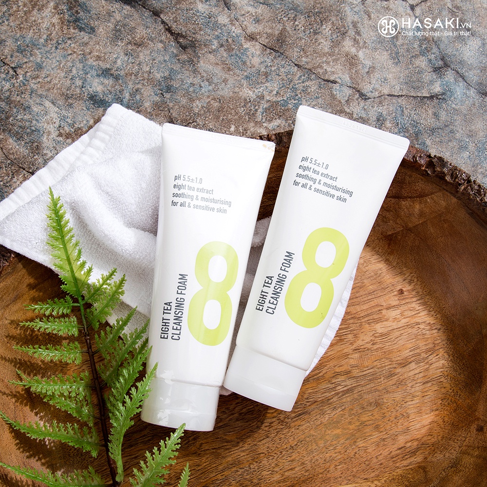 Sữa Rửa Mặt BOM Eight Tea CLeansing Foam Dạng Bọt Làm Sạch Sâu Dành Cho Mọi Loại Da 150ml