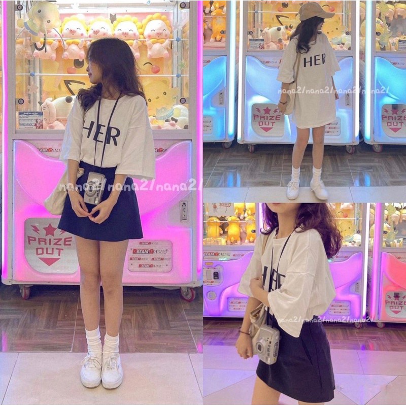 Áo thun chữ her /come