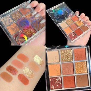  Bảng Phấn Mắt 9 Màu Lì Tông Nude Lâu Trôi Chống Thấm Nước Không Bị Nhòe 