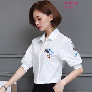 [hàng order] sơ mi trắng thêu họa tiết cao cấp