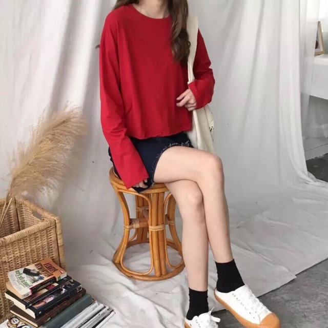 (Xả sốc lẻ màu) Áo Thun Cotton Tay Dài Form Rộng Màu Trơn LIKANO AT15 | BigBuy360 - bigbuy360.vn