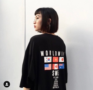 🌟 Áo Thun Tay Lỡ Cờ WordWide