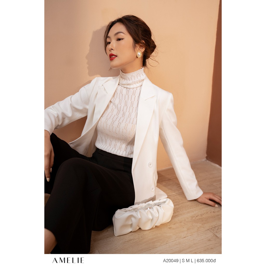 AMELIE Áo blazer cổ ve vếch túi cơi 4 khuy bọc by Amelie | BigBuy360 - bigbuy360.vn