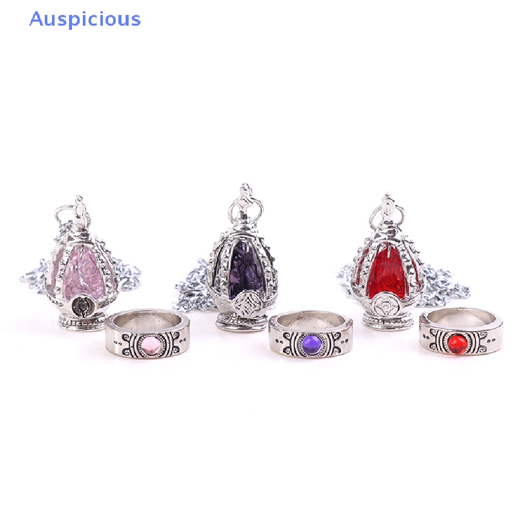 Set 2 Vòng cổ + Nhẫn + Mặt Đá Quý Nhân Tạo + Vòng cổ Phim Anime Puella Magi Madoka Magica