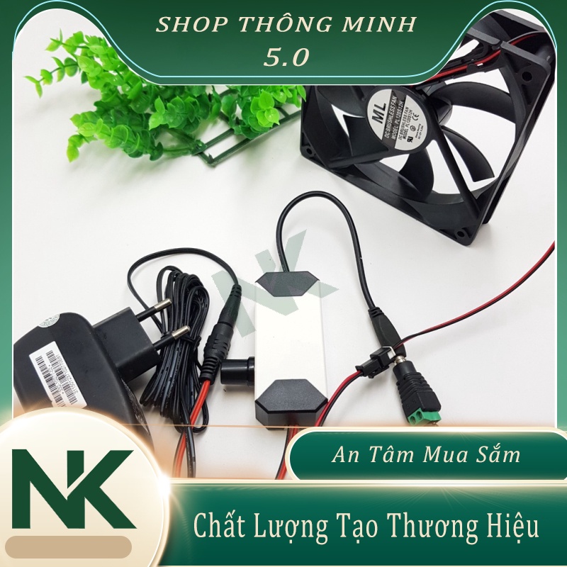 Bộ quạt tản nhiệt hút mùi có điều tốc 12V các kích thước 6CM 8CM 9CM 12CM Quạt an toàn tiện dụng