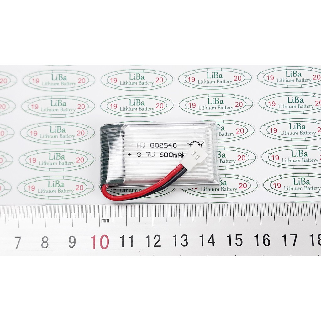 Pin máy bay điều khiển 3.7V 600mAh, dòng xả 25C _ LiBa