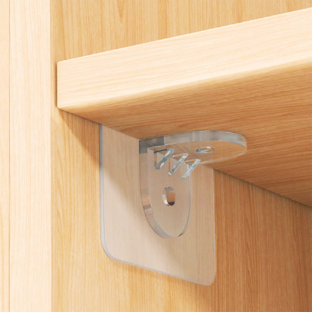 Giá đỡ 10 chiếc Chốt kết dính Chốt tủ bằng nhựa Tủ kệ Hỗ trợ Kẹp Treo tường cho Phụ kiện phòng tắm nhà bếp